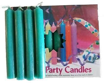 1/2"Dark Green Chime Candle 20 pack