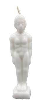 6 3/4" White Man candle