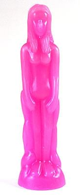 8" Pink Female candle
