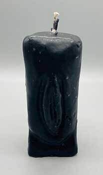 6 1/2" Black Female Gender candle