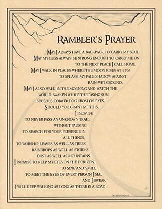 Rambler's Prayer poster