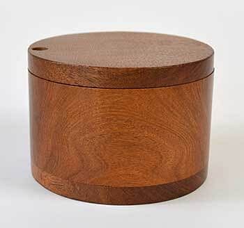 3 3/4" Swivel cover acacia wood box