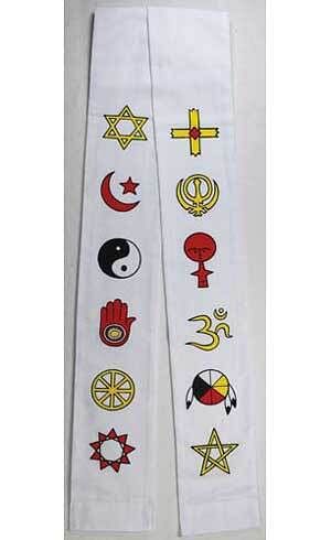 Interfaith Minister's Stole white