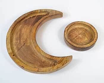 10 1/4" Moon wooden tray