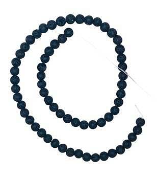 6mm Lava beads