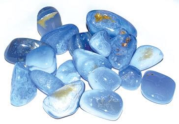 1 lb Agate, Blue Lace tumbled stones 15-30mm