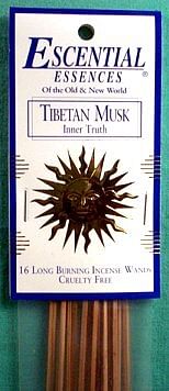 Tibetan Musk escential essences incense sticks 16 pack
