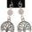 Rose Quartz Tree of Life earrings                                                                                       