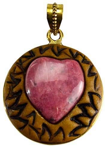 Clay and Gemstone pendant