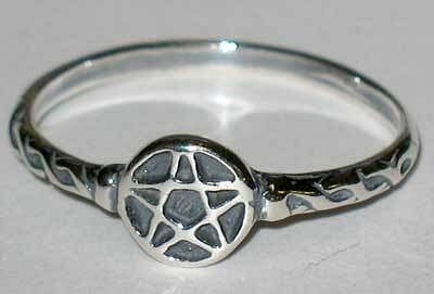 Pentagram ring size 4 sterling