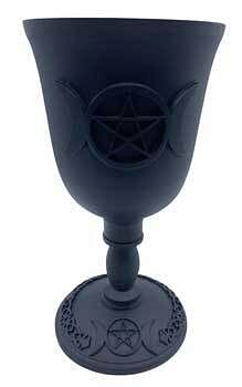 7 5/8" Triple Moon & Pentagram chalice