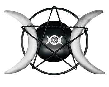 14" Triple Moon iron plaque